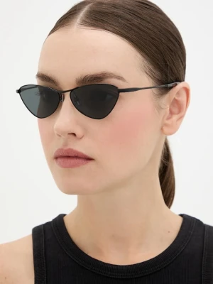 Saint Laurent okulary przeciwsłoneczne damskie kolor czarny SL 830