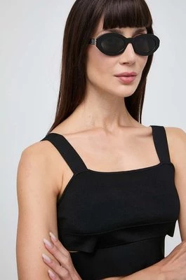 Saint Laurent okulary przeciwsłoneczne damskie kolor czarny SL M136