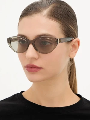 Saint Laurent okulary przeciwsłoneczne damskie kolor szary SL M148