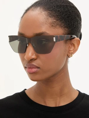 Saint Laurent okulary przeciwsłoneczne damskie kolor zielony SL 755