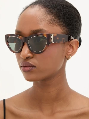 Saint Laurent okulary przeciwsłoneczne damskie kolor zielony SL M94 RIM
