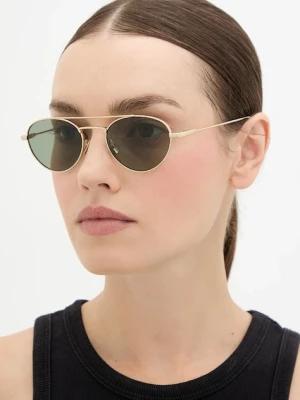 Saint Laurent okulary przeciwsłoneczne damskie kolor złoty SL 97