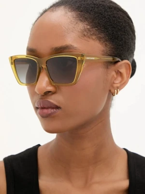 Saint Laurent okulary przeciwsłoneczne damskie kolor żółty