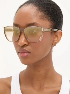 Saint Laurent okulary przeciwsłoneczne damskie kolor żółty SL 758