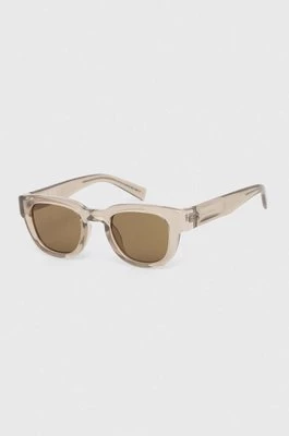 Saint Laurent okulary przeciwsłoneczne kolor beżowy SL 675