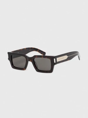 Saint Laurent okulary przeciwsłoneczne kolor brązowy
