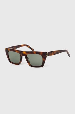 Saint Laurent okulary przeciwsłoneczne kolor brązowy SL M131