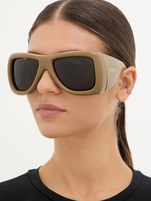 Saint Laurent okulary przeciwsłoneczne kwadratowe damskie HOWL brązowy