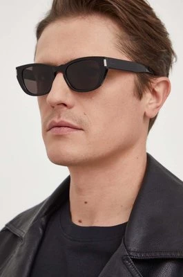 Saint Laurent okulary przeciwsłoneczne męskie kolor czarny