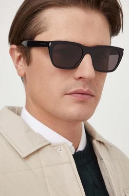 Saint Laurent okulary przeciwsłoneczne męskie kolor czarny