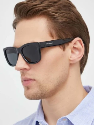 Saint Laurent okulary przeciwsłoneczne męskie kolor czarny