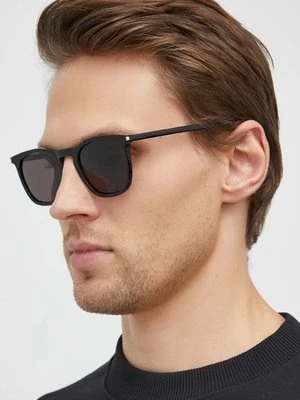 Saint Laurent okulary przeciwsłoneczne męskie kolor czarny SL 623