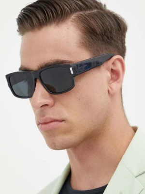 Saint Laurent okulary przeciwsłoneczne męskie kolor czarny SL 689