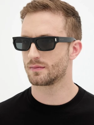 Saint Laurent okulary przeciwsłoneczne męskie kolor czarny SL 837
