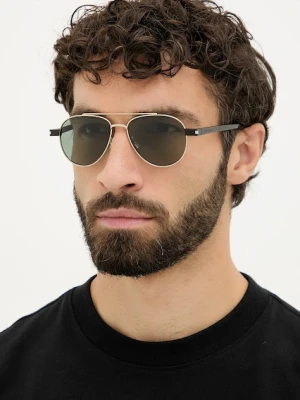 Saint Laurent okulary przeciwsłoneczne męskie kolor złoty SL 843