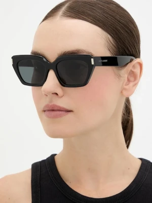 Saint Laurent okulary przeciwsłoneczne PAGE damskie kolor czarny SL 826