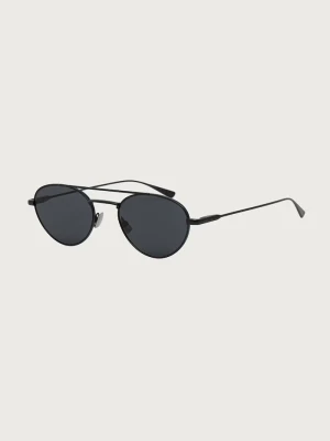 Saint Laurent okulary przeciwsłoneczne pilotki damskie czarny