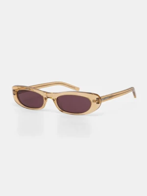 Saint Laurent okulary przeciwsłoneczne SHADE damskie kolor beżowy SL 557