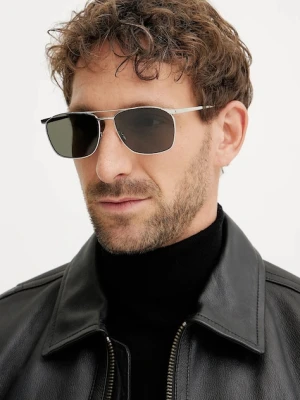 Saint Laurent okulary przeciwsłoneczne VINCENT męskie kolor srebrny SL 796