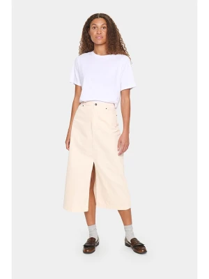 SAINT TROPEZ Spódnica dżinsowa w kolorze kremowym rozmiar: S