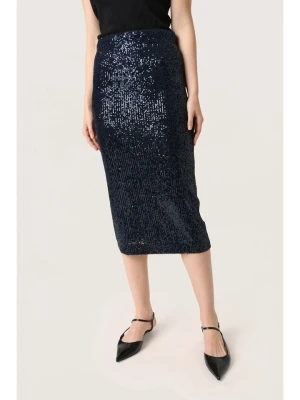 SAINT TROPEZ Spódnica "Suse" w kolorze granatowym rozmiar: S