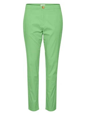 SAINT TROPEZ Spodnie chino "Phila" w kolorze zielonym rozmiar: M
