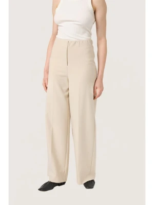 SAINT TROPEZ Spodnie "Corinne" w kolorze beżowym rozmiar: XS