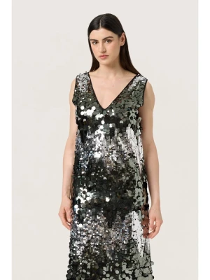 SAINT TROPEZ Sukienka "Adine" w kolorze srebrno-czarnym rozmiar: XXL