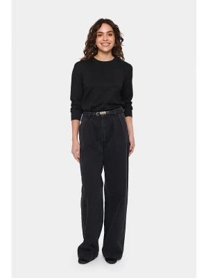 SAINT TROPEZ Sweter "Mila" w kolorze czarnym rozmiar: L