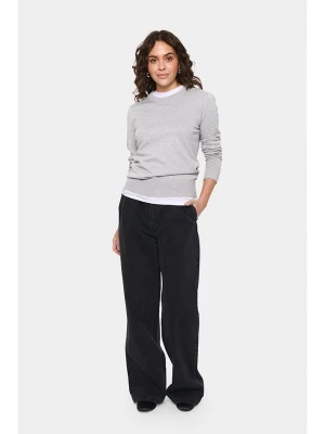 SAINT TROPEZ Sweter "Mila" w kolorze szarym rozmiar: S