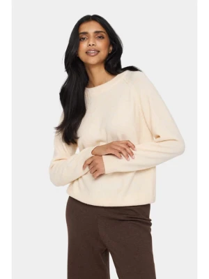 SAINT TROPEZ Sweter "Saint Tropez" w kolorze kremowym rozmiar: S