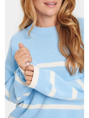 SAINT TROPEZ Sweter w kolorze błękitnym rozmiar: XL