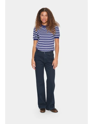 SAINT TROPEZ Sweter w kolorze granatowo-białym rozmiar: L