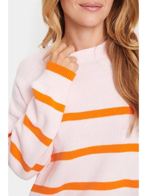 SAINT TROPEZ Sweter w kolorze jasnoróżowym rozmiar: S