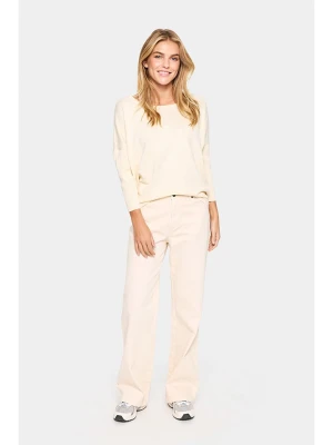 SAINT TROPEZ Sweter w kolorze kremowym rozmiar: L