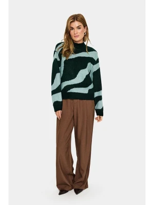 SAINT TROPEZ Sweter w kolorze zielonym rozmiar: L