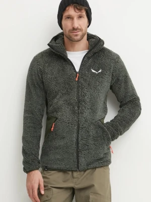 Salewa bluza sportowa Tognazza kolor zielony z kapturem wzorzysta 00.0000027918