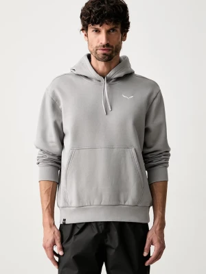 Salewa bluza z kapturem męska z bawełną EAGLE szary