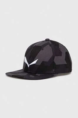 Salewa czapka z daszkiem Puez Camou kolor czarny wzorzysta 00-0000026482