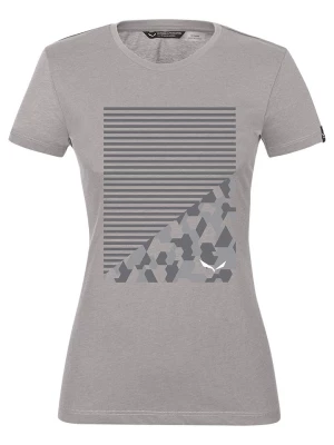 Salewa Koszulka funkcyjna "Geometric" w kolorze szarym rozmiar: 36