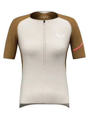 Salewa Koszulka kolarska "Vento Merino" w kolorze beżowo-jasnobrązowym rozmiar: 42