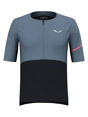 Salewa Koszulka kolarska "Vento Merino" w kolorze błękitno-czarnym rozmiar: M