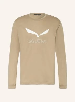 Salewa Koszulka Z Długim Rękawem Solidlogo Dry’Ton beige