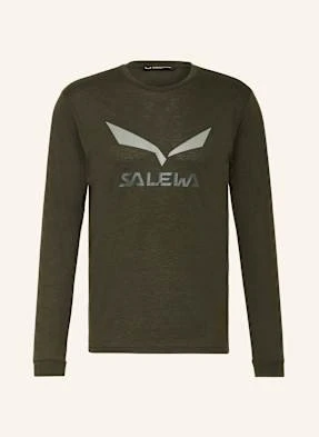 Salewa Koszulka Z Długim Rękawem Solidlogo Dry’Ton gruen