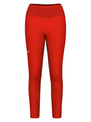 Salewa Legginsy funkcyjne "Pedroc Dry Responsive" w kolorze czerwonym rozmiar: M/L