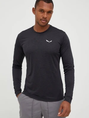 Salewa longsleeve sportowy kolor czarny melanżowy