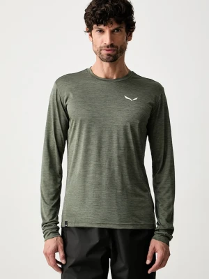 Salewa longsleeve sportowy męski Puez Melange Dry Tee zielony