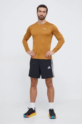 Salewa longsleeve sportowy Puez Melange kolor brązowy melanżowy