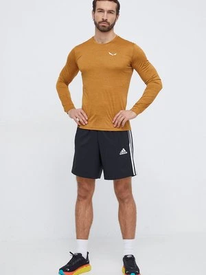 Salewa longsleeve sportowy Puez Melange kolor brązowy melanżowy