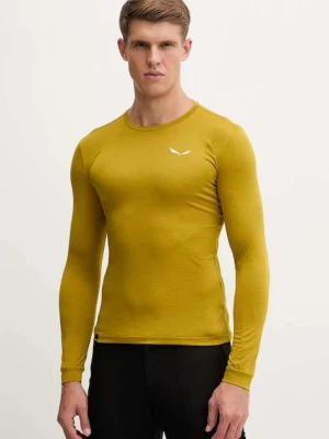 Salewa longsleeve sportowy Puez Melange kolor zielony melanżowy